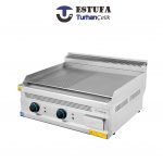 Plaque Grillade Double 1/2 Lisse 1/2 Striée Posable à Gaz - ESTUFA