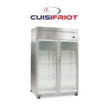 Armoire 2 Portes Vitrées Positive Statique 910L - CUISIFRIOT