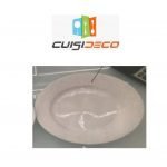 Assiette plat en porcelaine blanc