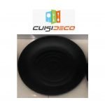 Assiette rond en melamine noir