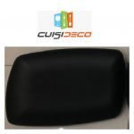 Assiette rectangulaire en melamine noir