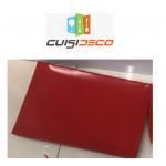 Assiette rectangulaire en melamine rouge/noir