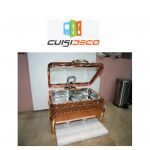 chaffing dish carre noir porte vitree luxury