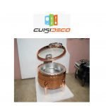 chaffing dish rond bronze porte vitree luxury