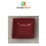 Coupelle en melamine carre rouge/noir