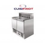 MEUBLE SALADETTE 2 PORTES CASQUE INOX - CUISIFRIOT