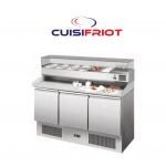 MEUBLE A PIZZA DESSUS MARBRE 3 PORTES SANS VITRINE - CUISIFRIOT