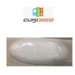 Assiette oval creuse en melamine blanc