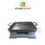 Plaque en fonte avec support en alu