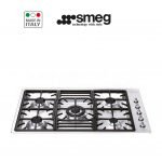 Table de cuisson gaz, semi-affleurante, 90 cm, inox